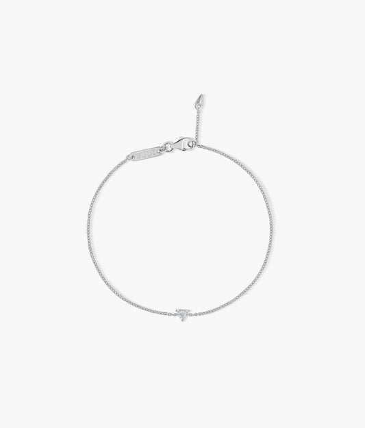 Half Cut Lab Diamonds 14K White Gold Bracelet 0.14 ct