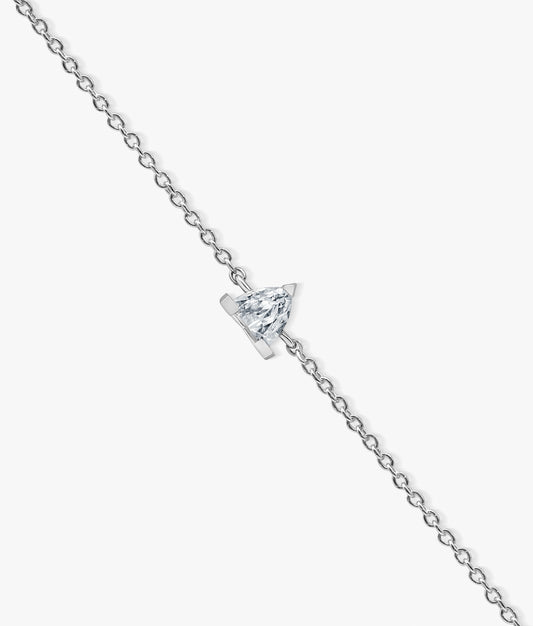 Half Cut Lab Diamonds 14K White Gold Bracelet 0.14 ct