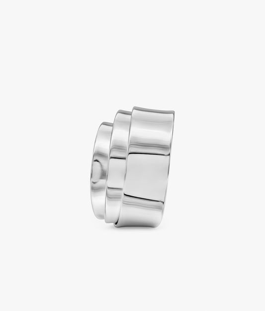 Big 3-Ribbon Sterling Silver Ear Cuff