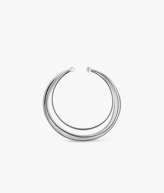 Big 3-Ribbon Sterling Silver Ear Cuff