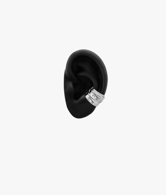 Small 3-Ribbon Sterling Silver Ear Cuff