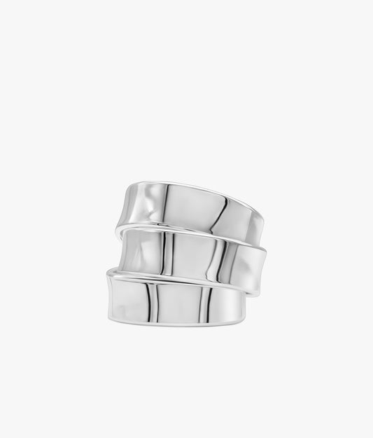 Sterling Silver 3-Ribbon Ring