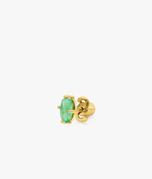 Unique Gems Small Emeral Earring