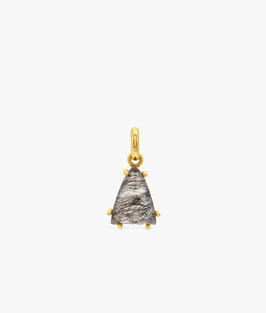 Unique Gems  Tourmalinated  Quartz Charm