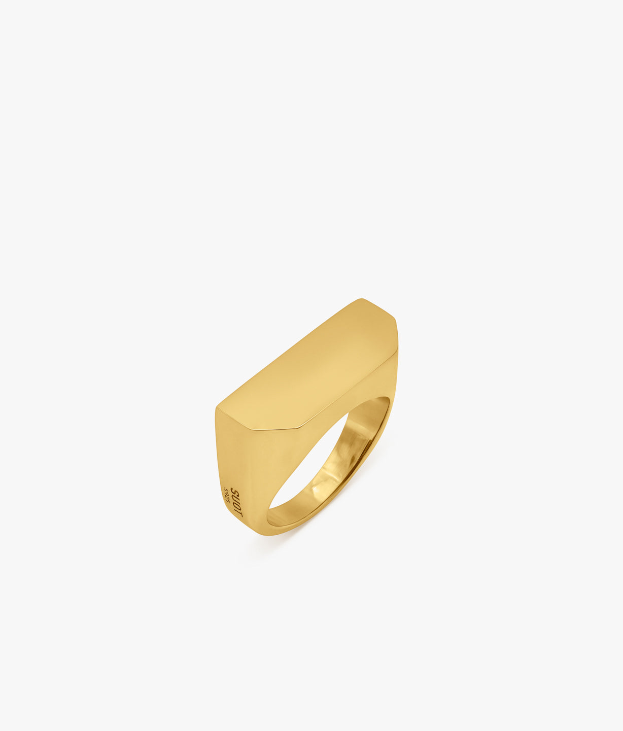 Half Cut Emeralda Signet Ring