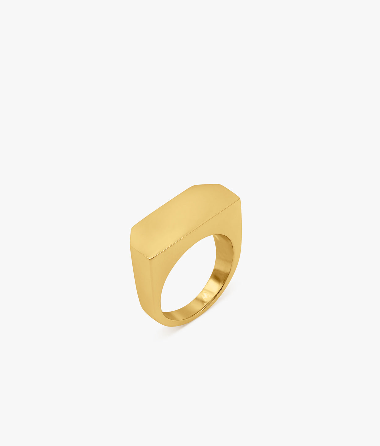 Half Cut Emeralda Signet Ring