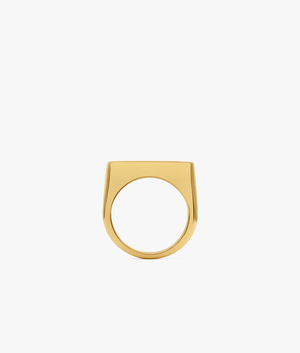 Half Cut Round Signet Ring