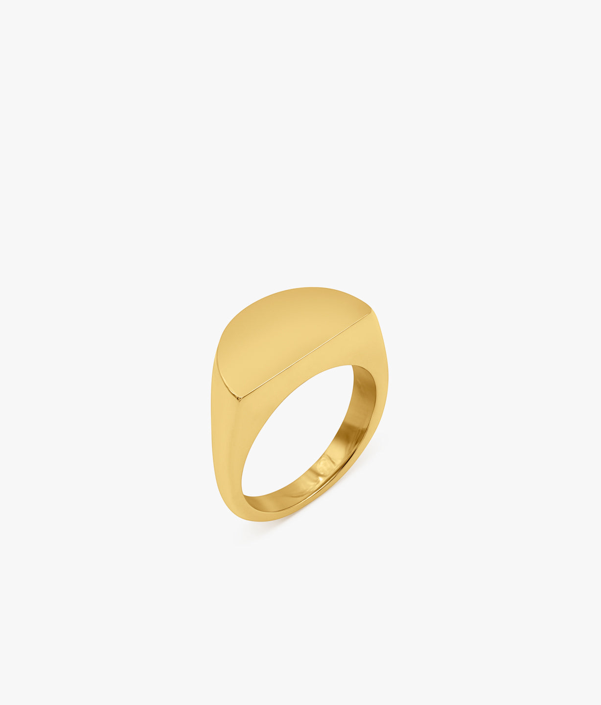 Half Cut Round Signet Ring
