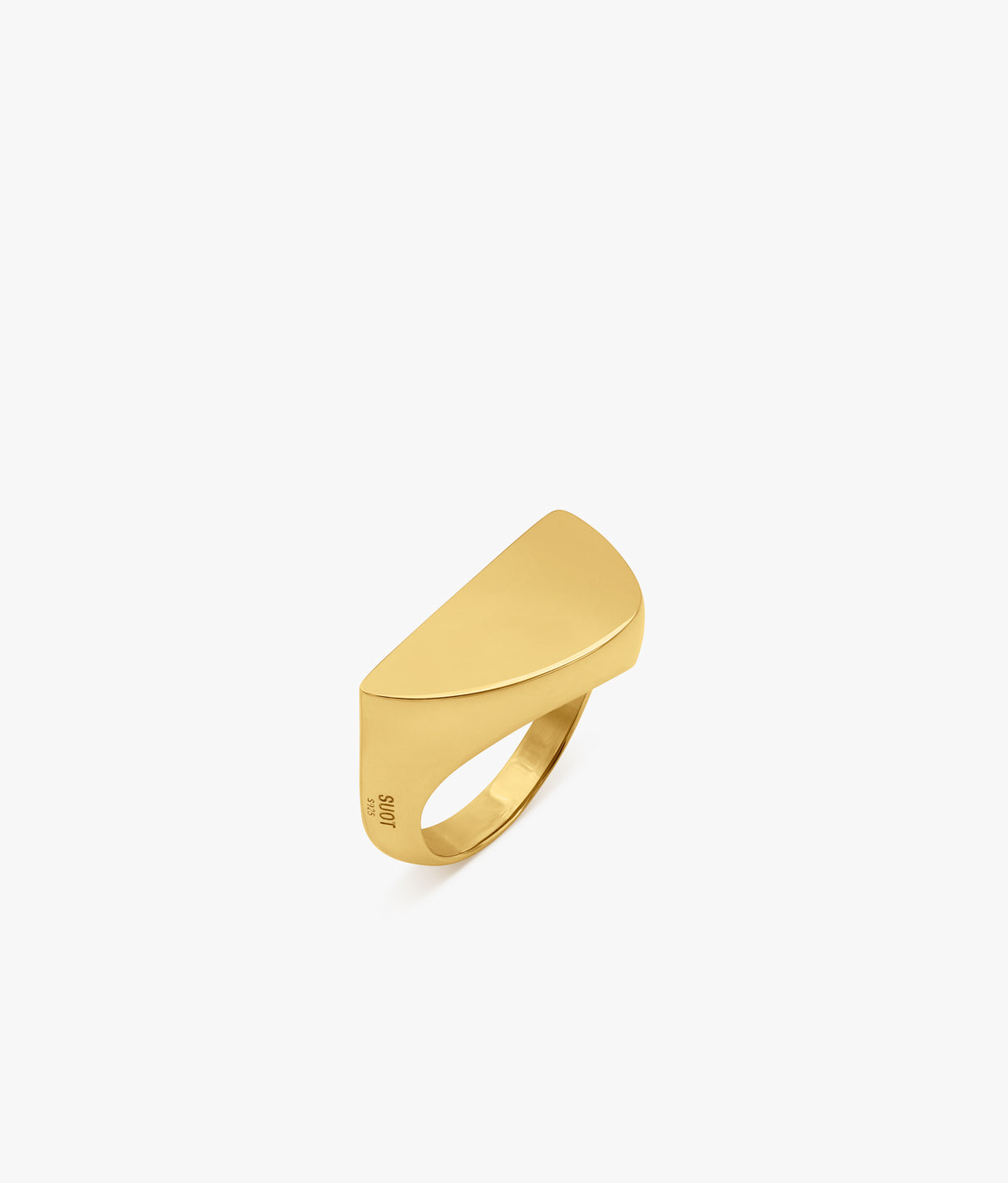 Half Cut Trillon Signet Ring