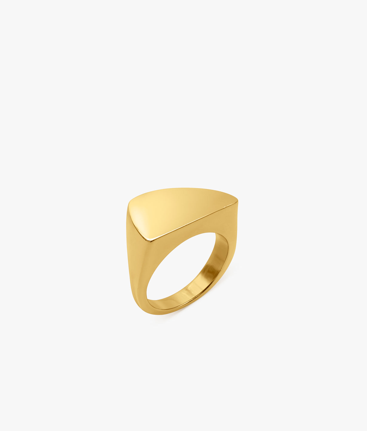 Half Cut Trillon Signet Ring