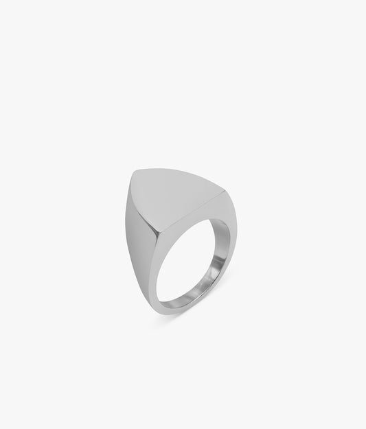 Half Cut Marquisse Signet Ring in Silver