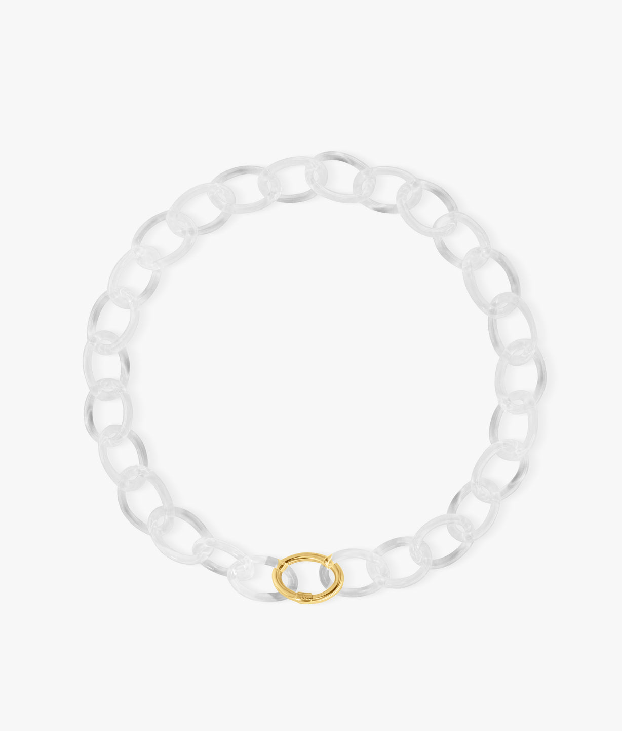 COLLAR DE CRISTAL Y PLATA BAÑADA EN ORO