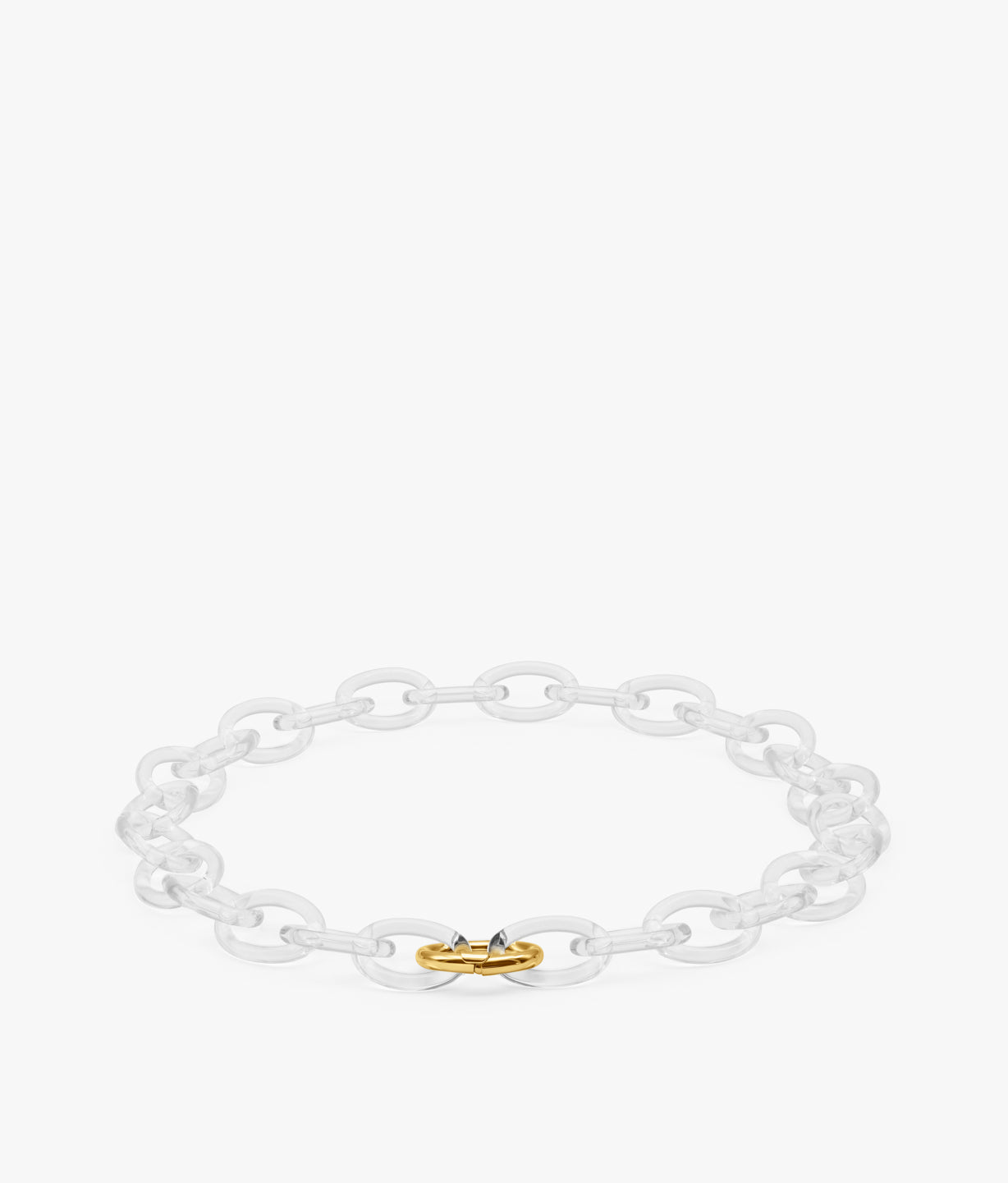 COLLAR DE CRISTAL Y PLATA BAÑADA EN ORO