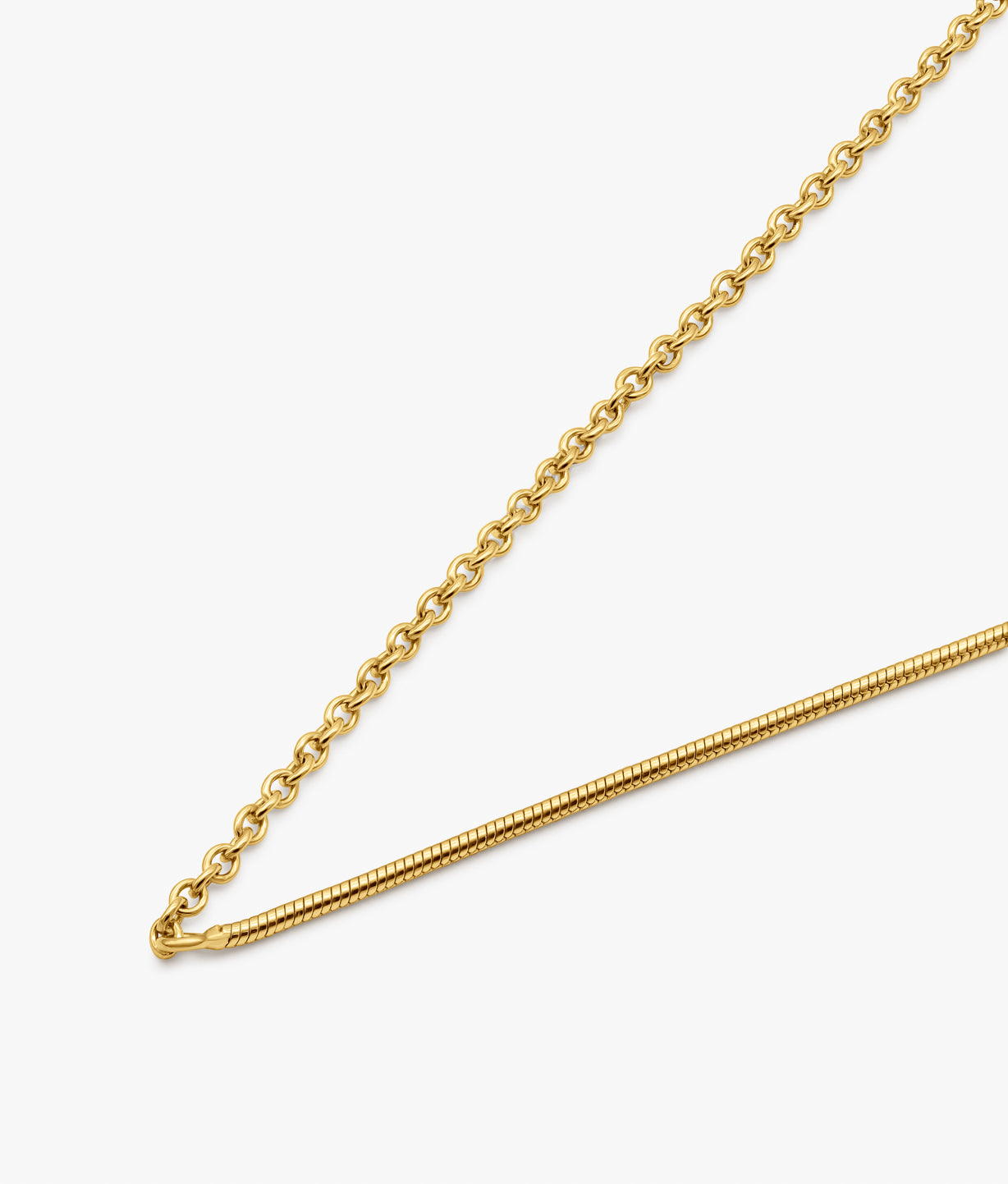 Gold Plated Chain Necklace (43 cm)