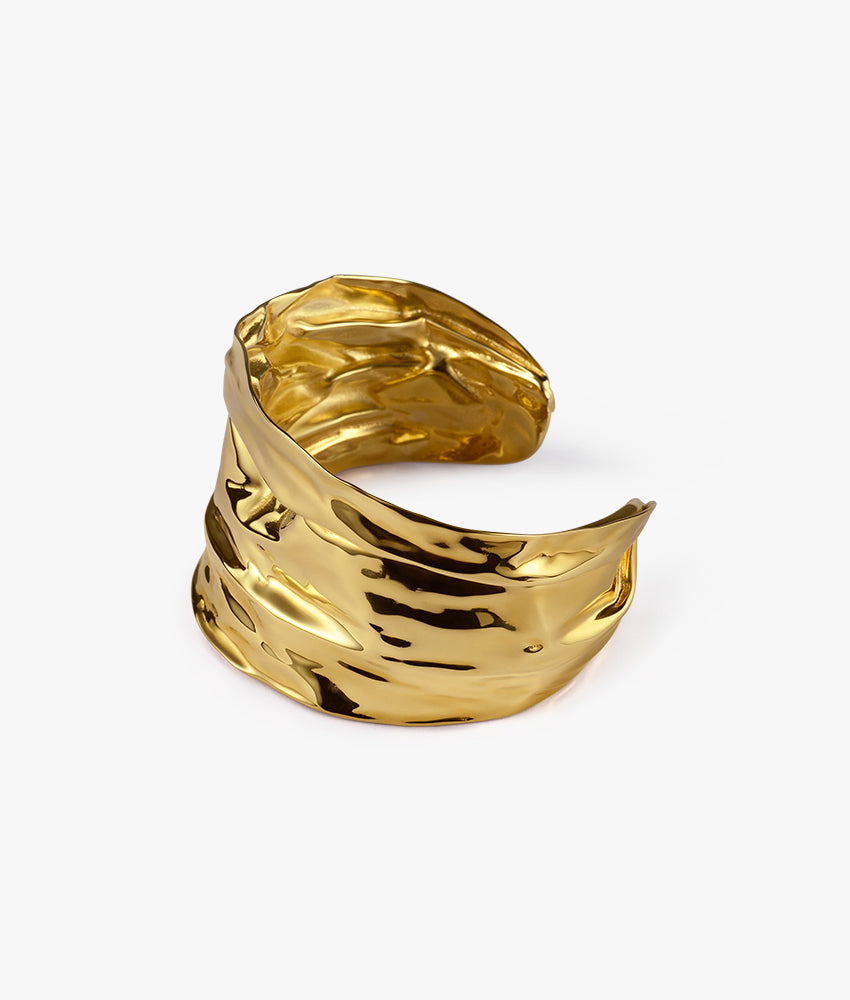Gold-plated MET Cuff Bracelet, 38 mm