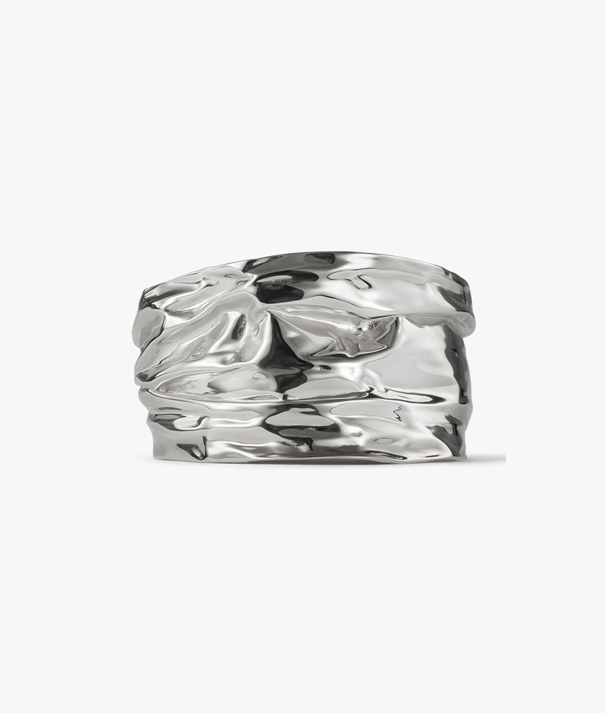 Silver-plated MET Cuff Bracelet, 38 mm