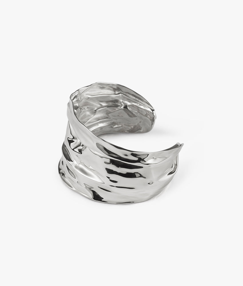 Silver-plated MET Cuff Bracelet, 38 mm