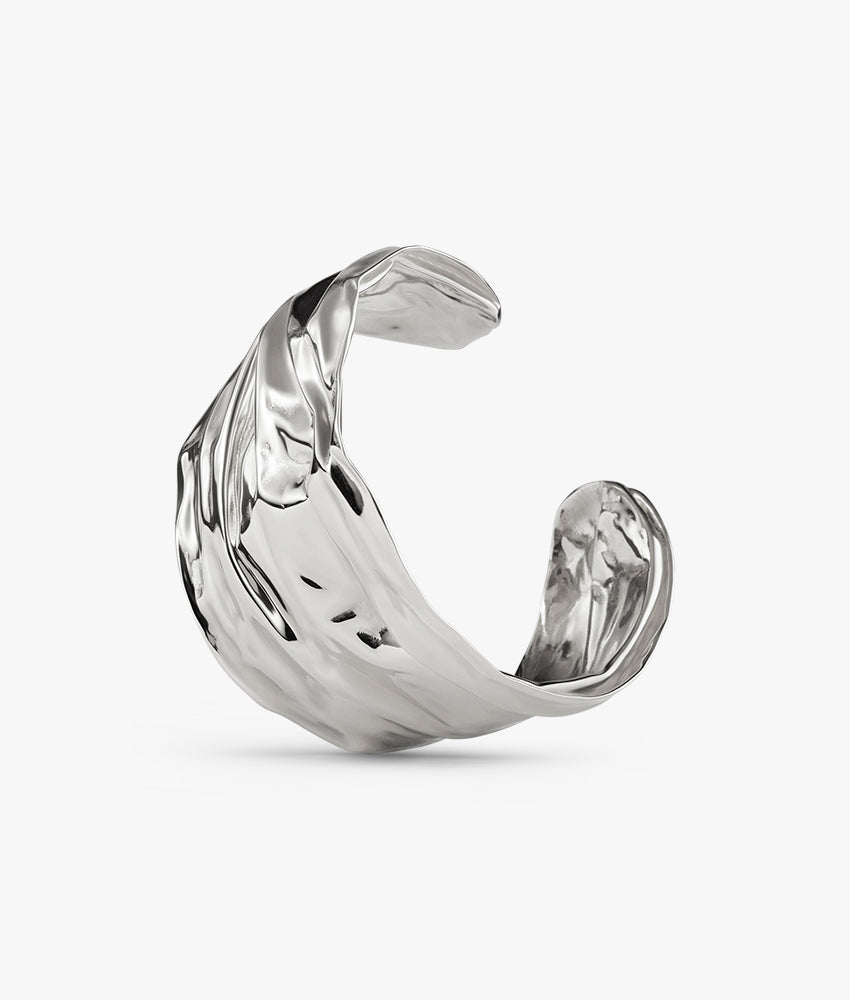 Silver-plated MET Cuff Bracelet, 38 mm