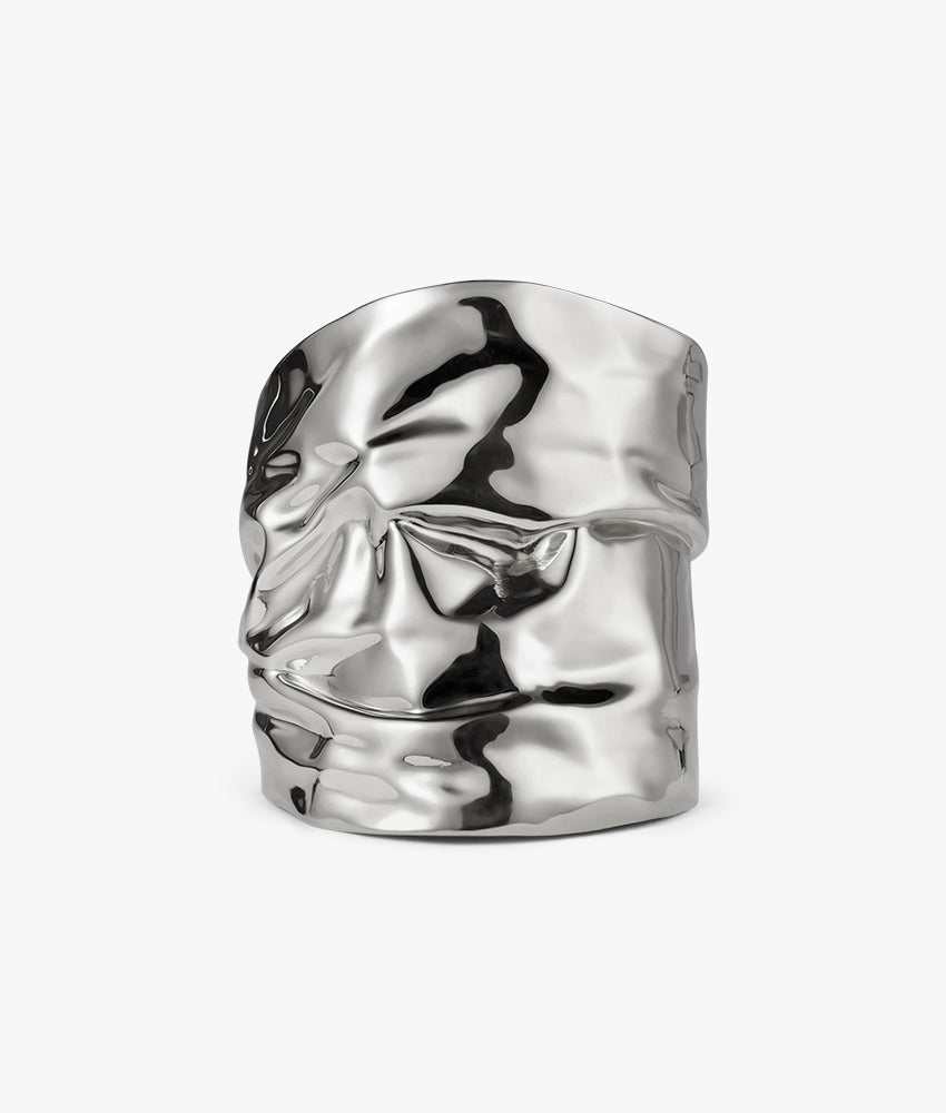 Silver-plated MET Cuff Bracelet, 75 mm
