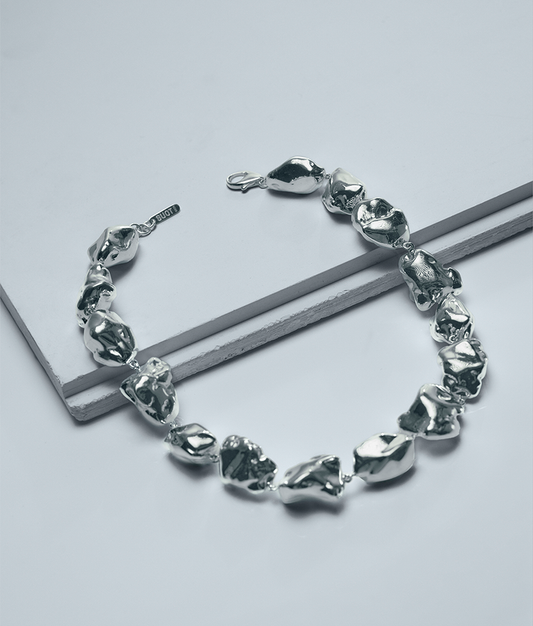 Pepitas Silver Neckace XL