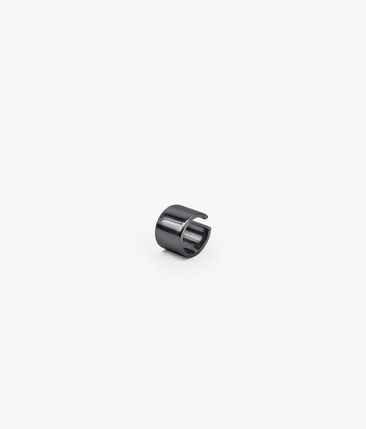 RUTHENIUM PLATED SILVER FLAT WIDE EAR CUFF