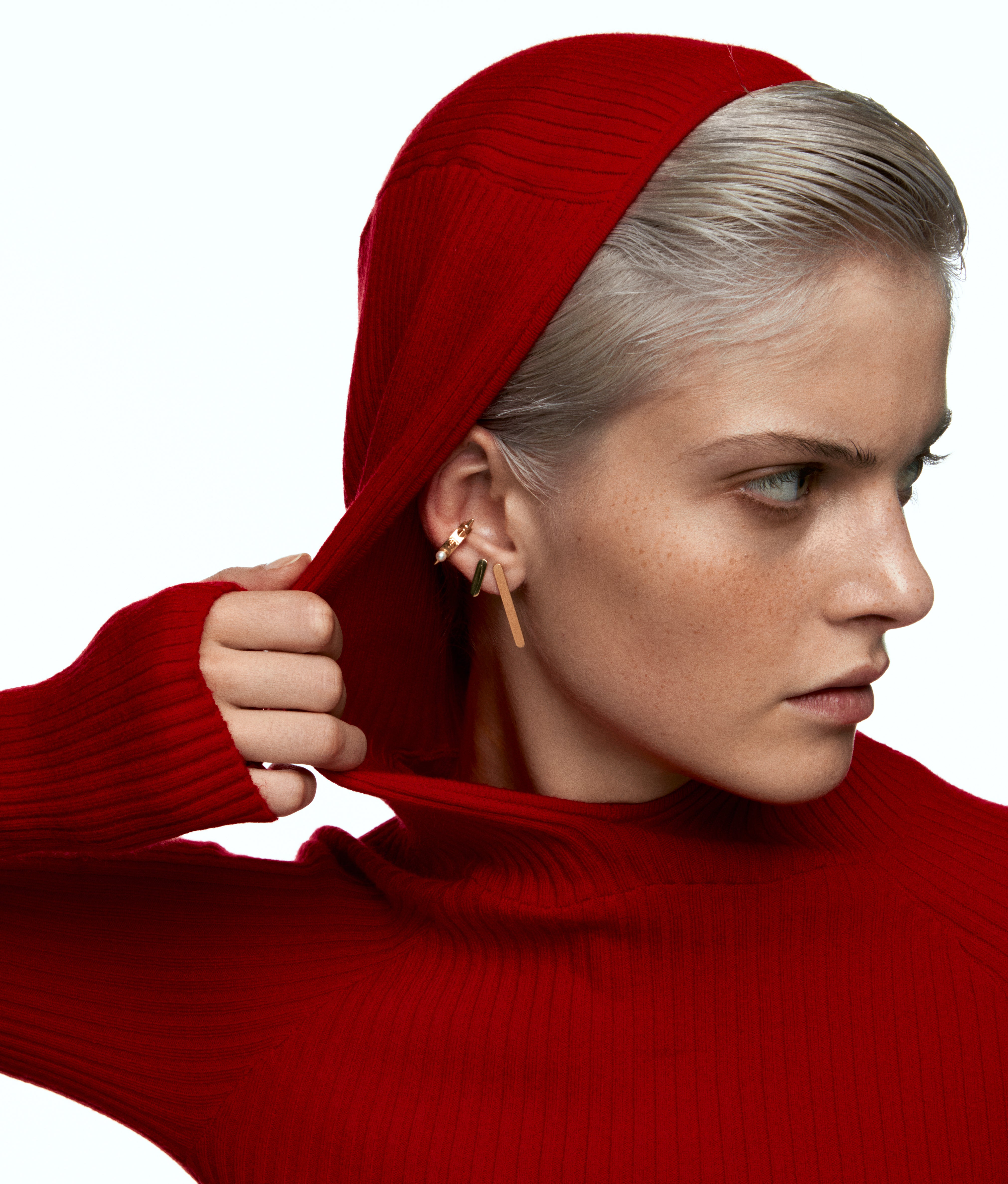 Suot Suot x Abra Spike Recycled Pearl Silver Vermeil Earcuff by Suot Studio ...