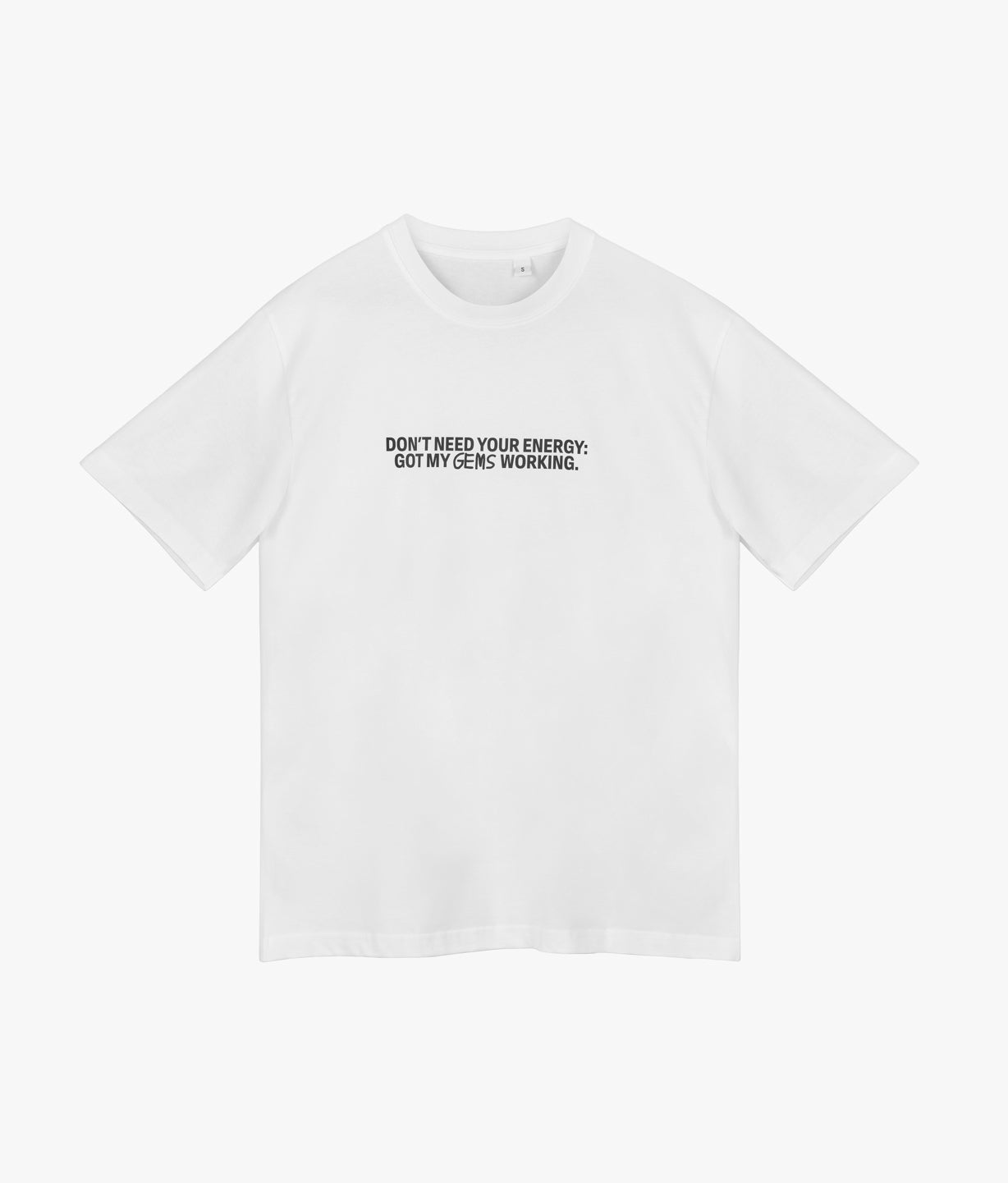 "Half Cut" White T-Shirt SUOT STUDIO S25