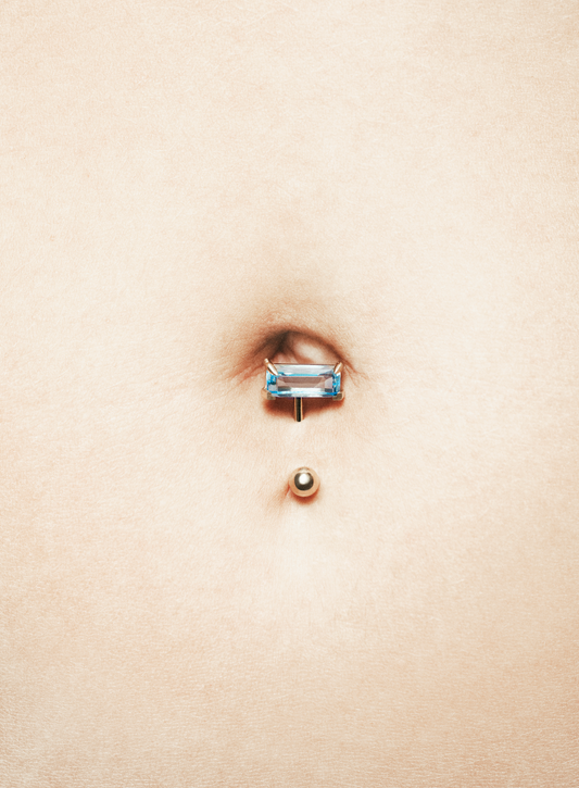 Blue Topaz Navel Piercing