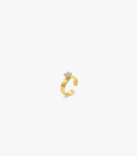 Lab diamond Ear Cuff in 14kt gold - 0,25ct Billiant Cut