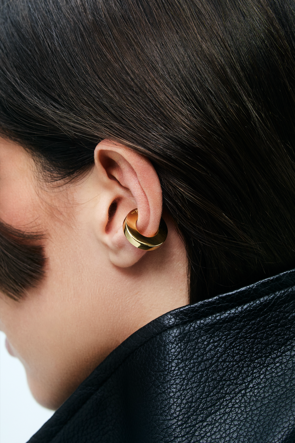 Gold Plated Half Tubular Ear Cuff