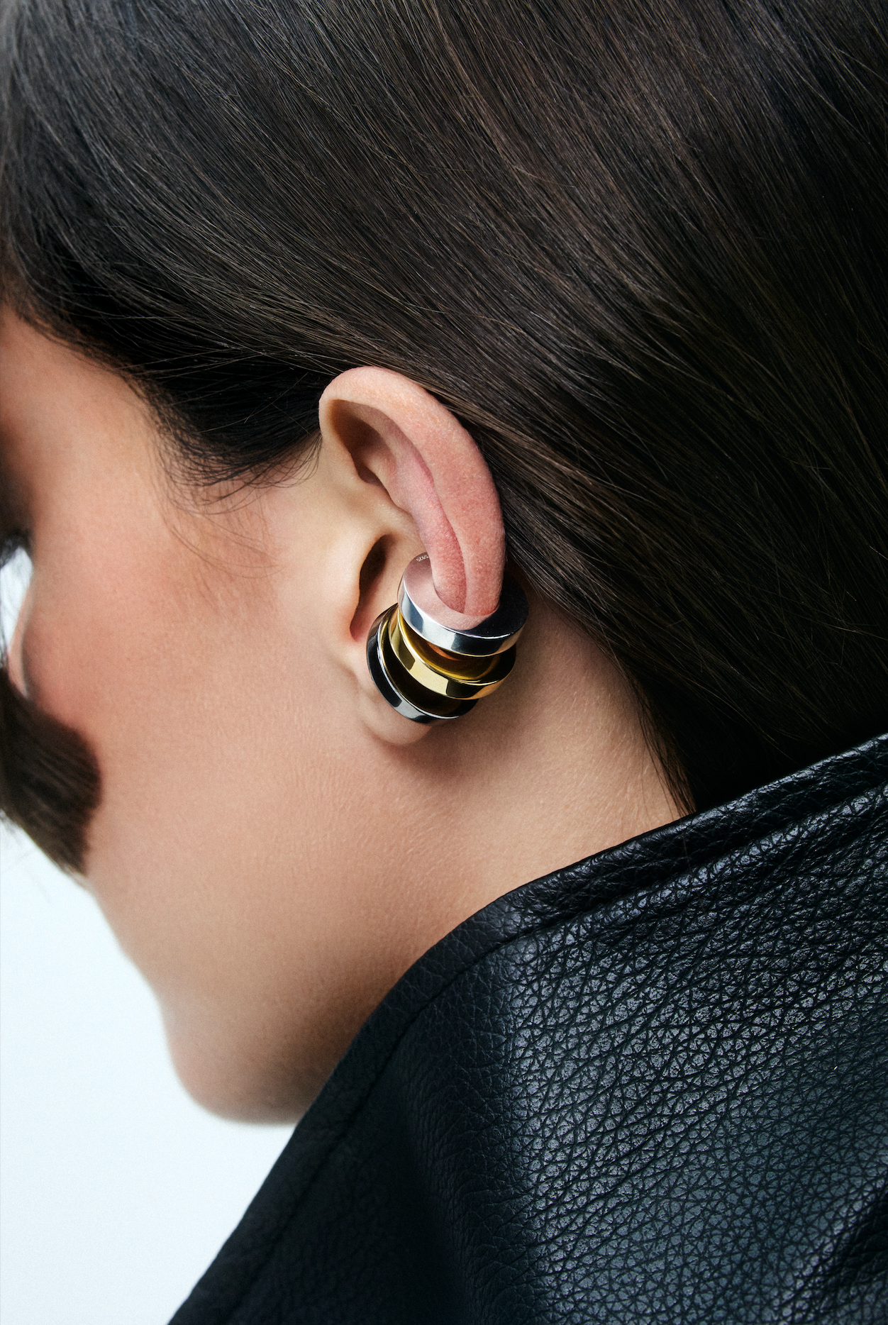 Gold Plated Half Tubular Ear Cuff