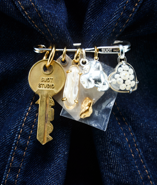 Pepita Raw Abundance Silver L Charm