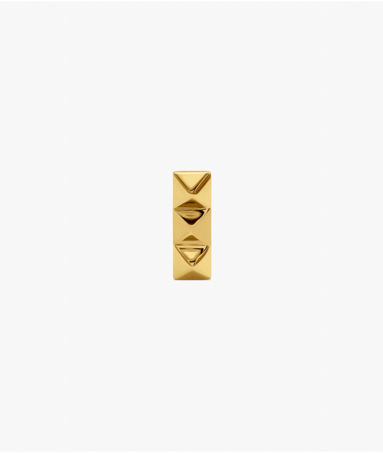 Gold plated Silver Triple Square Stud Earring