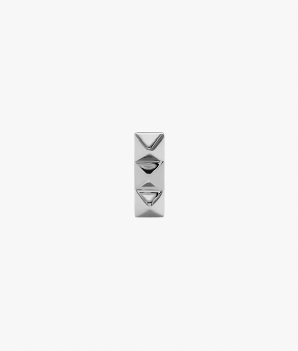 Silver Triple Square Stud Earring