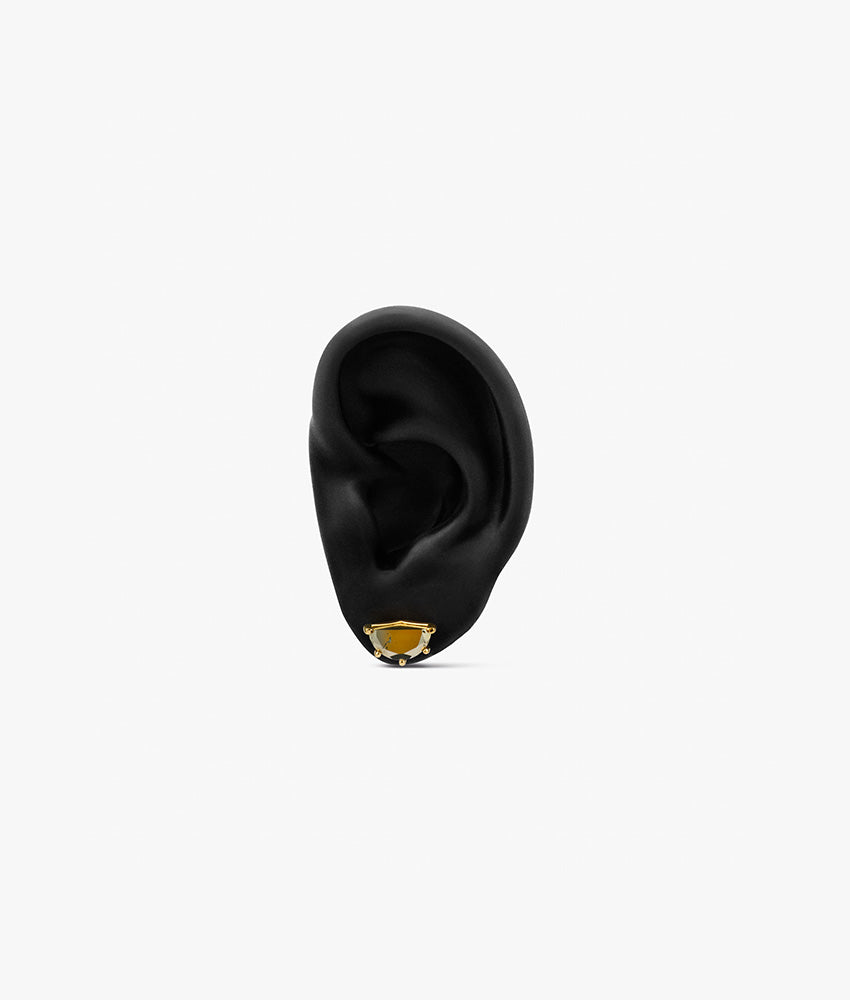 Pirita Half Cut Round Earring