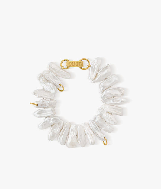 PULSERA DE PERLAS STICK RECICLADAS NAKED PEARLS