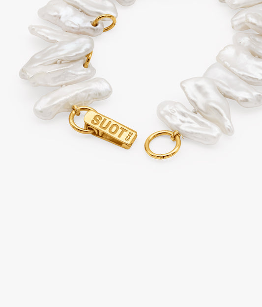PULSERA DE PERLAS STICK RECICLADAS NAKED PEARLS
