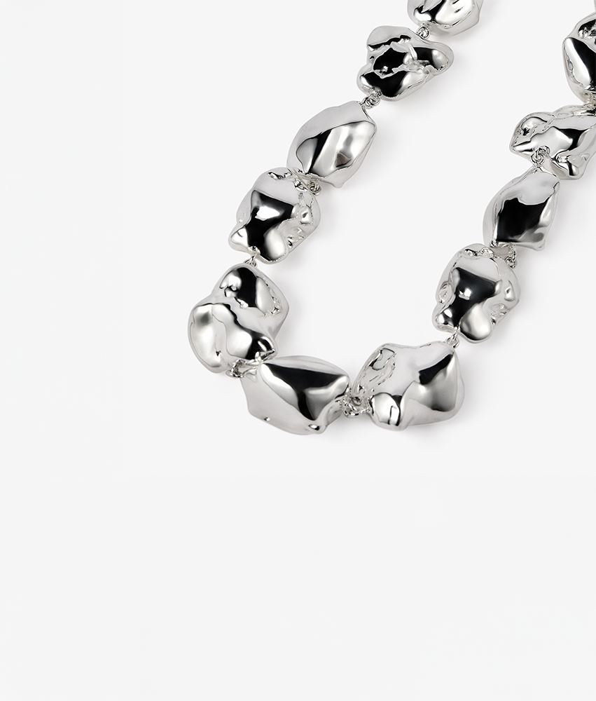 Pepitas Silver Neckace XL