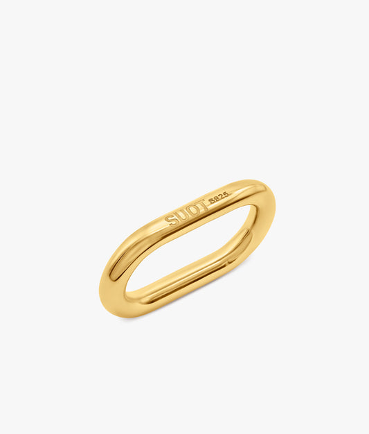 Gold Plated Silver Double Ring