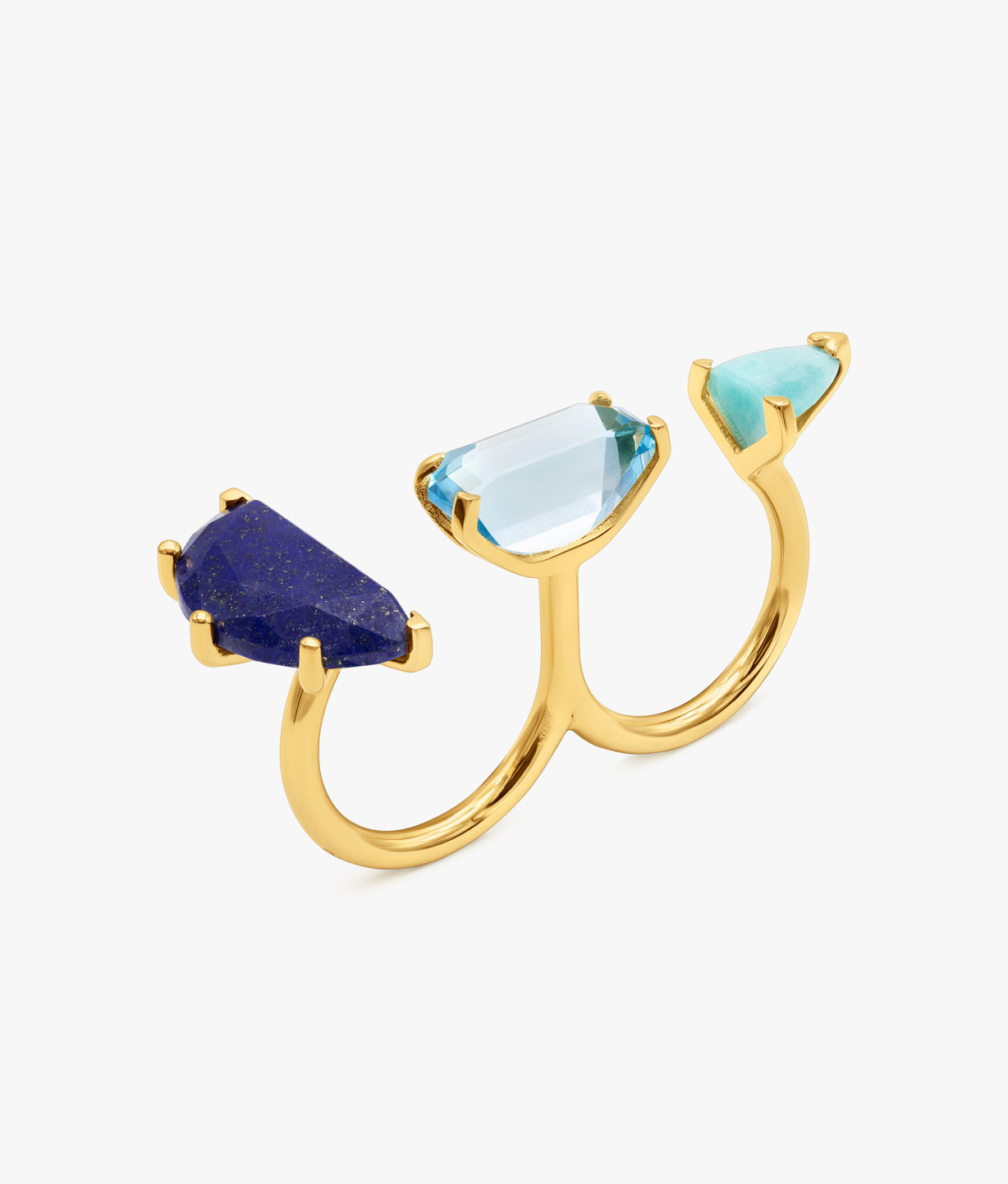 Half Cut Blues Double Ring