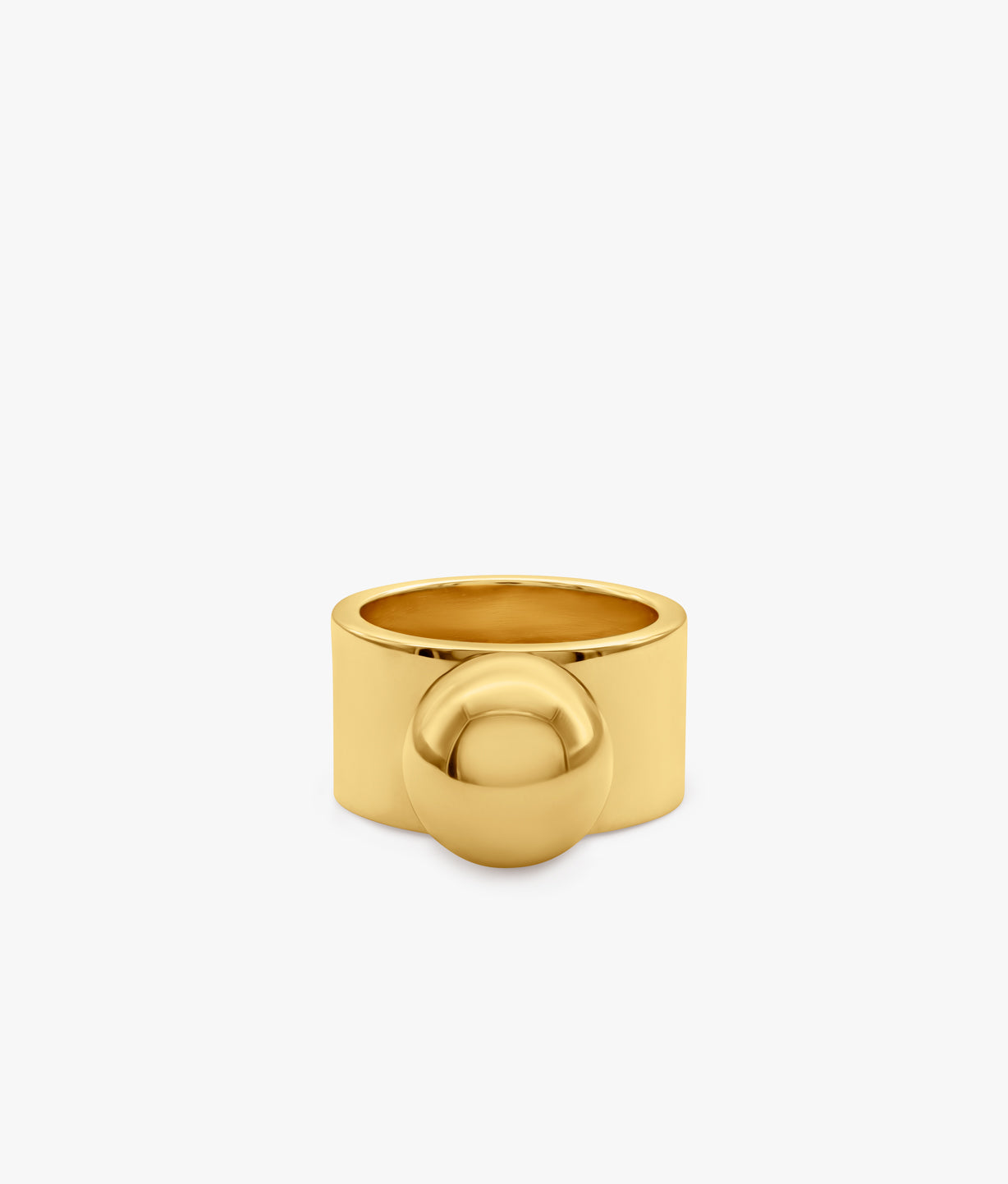 Gold plated silver Ball Ring