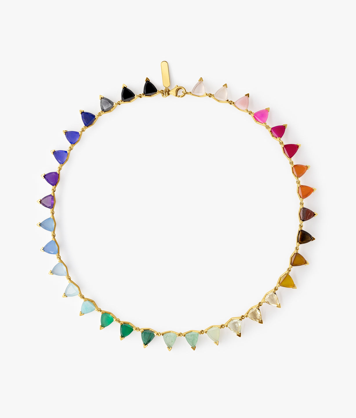 Half Cut Vibrant Multi Gems Necklace