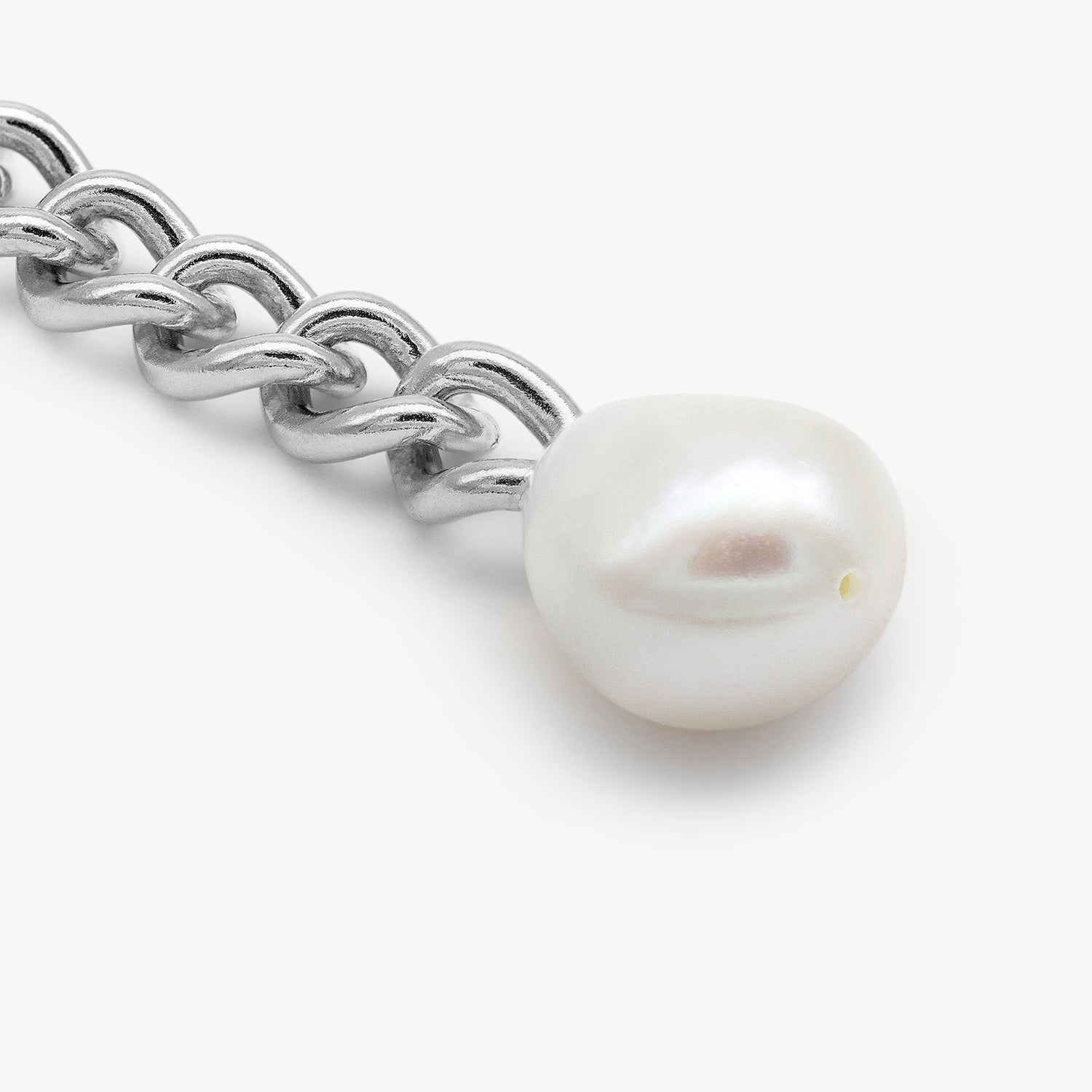 Extensor de cadena de Plata de Ley Naked Pearls