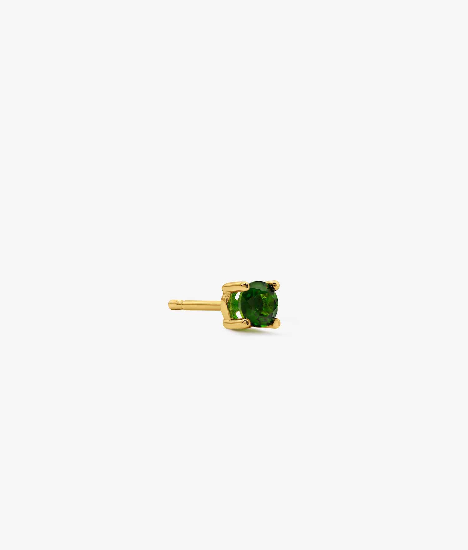 Chrome Diopside Gold Plated Silver Earring