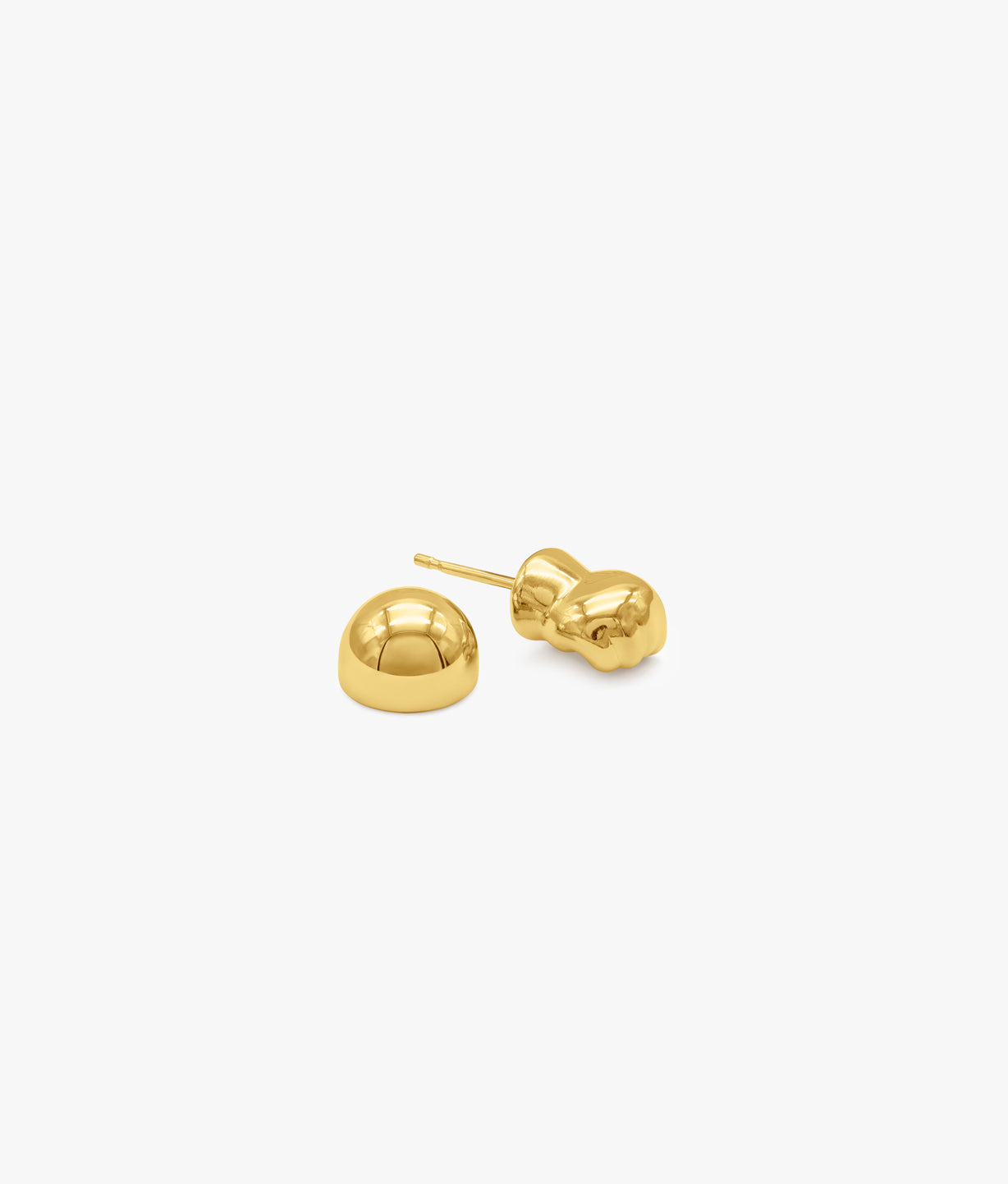 Gold Plated Silver Punch Single Earring