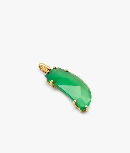 Unique Gems Green Agate Charm