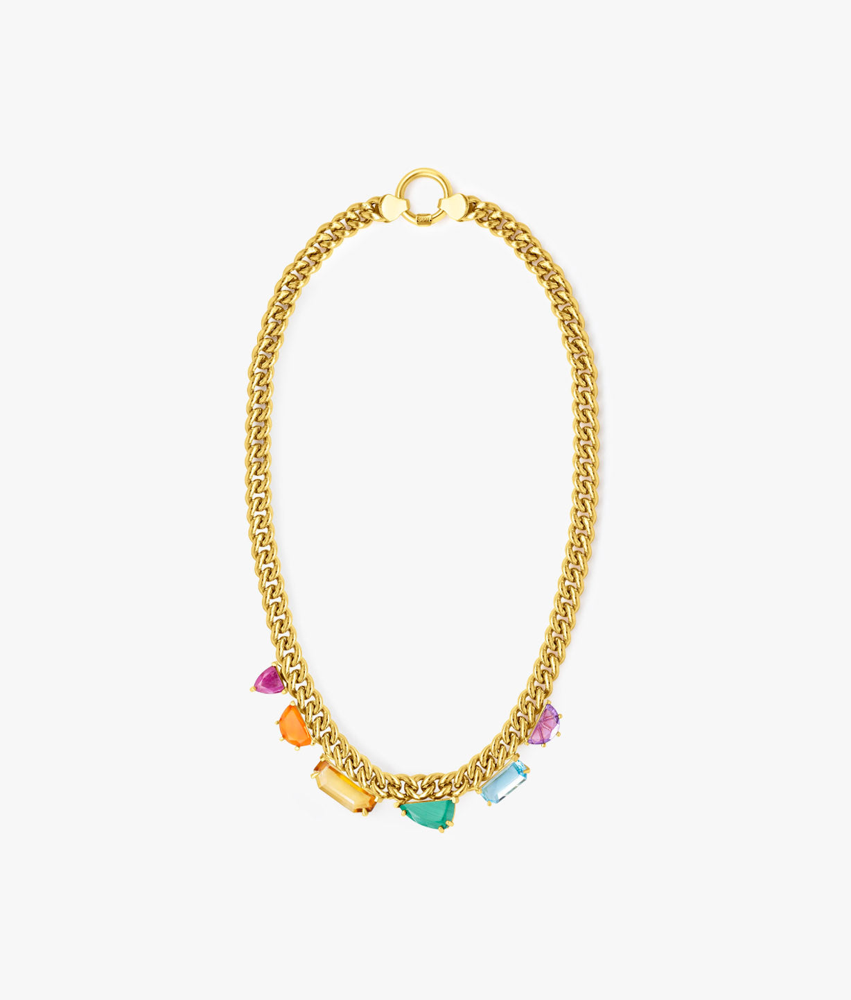 Half Cut Gems Necklace