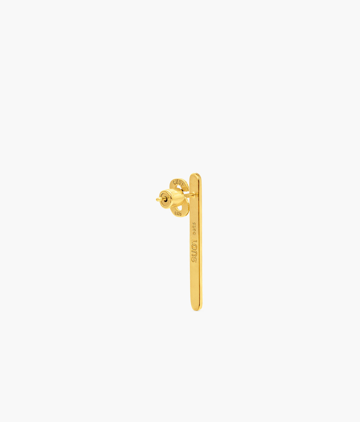 Gold Plated Silver Bar Earring