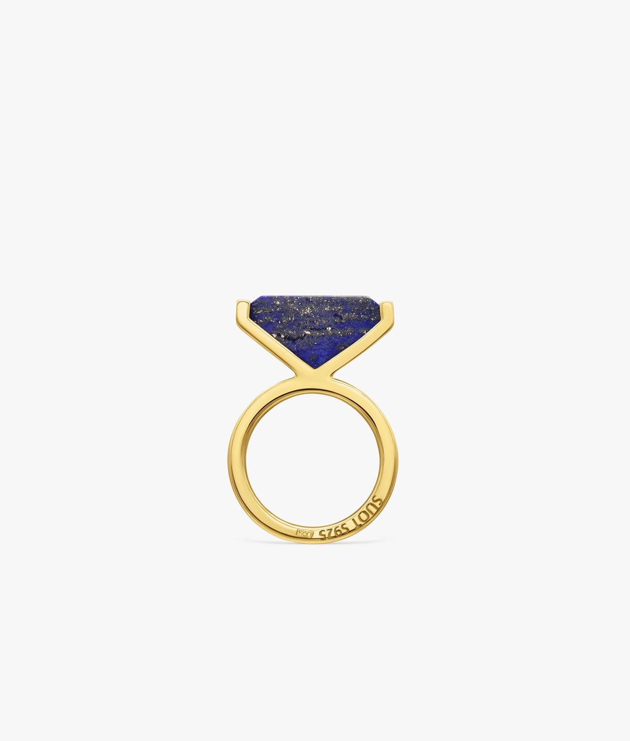 Half Cut Lapis Lazuli Ring