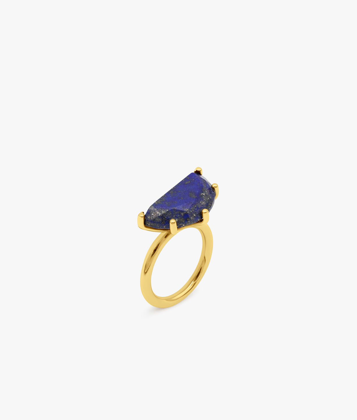 Half Cut Lapis Lazuli Ring